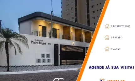 Sobrado Individual na Ocian, Praia Grande - 2 Dormitórios, 2 Vagas, R$ 460 Mil