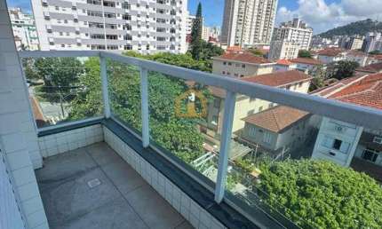 Apartamento com 2 dormitórios à venda, 68 m² por R$ 580.000,00 - Campo Grande - Santos/SP