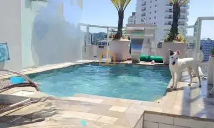 cobertura  2 quartos  e 2 suítes piscina e churrasqueira  e 2 vagas de garagem
