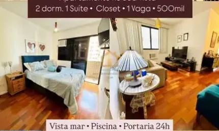 Apartamento com 2 quartos à venda na Rua Marechal Floriano Peixoto, Centro, São Vicente