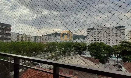 Apartamento alto padrão, frente, vista livre. bairro campo grande, santos/sp.
