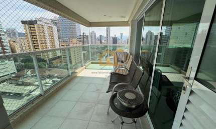 Apartamento no Edifício Pérola do Índico Vista Livre | Andar Alto | 3 Suítes | 5 Banheiros – Santos/SP