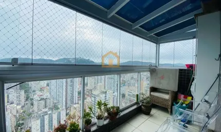 TRIPLEX DE ALTO PADRÃO COM VISTA PANORÂMICA PARA O MAR – SANTOS/SP