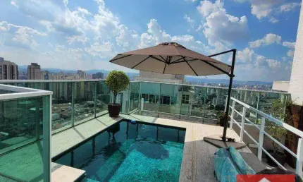 Cobertura condomínio monte serrat - - apartamento com 3 dormitórios à venda, 345 m² por r$ 6.200.000 - vila gomes cardim - são paulo/sp