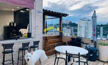 Cobertura duplex com jacuzzi e área gourmet no Salgado Filho