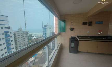 Apartamento de 2 quartos sendo 1 suite, com vista mar, na Ocian em Praia Grande