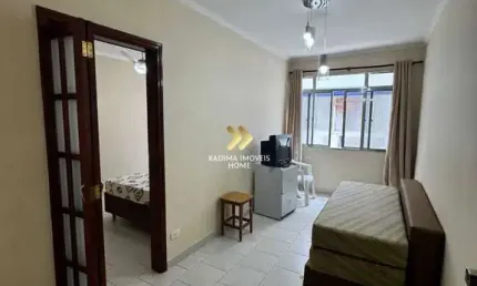 Apartamento com 1 quarto à venda na Rua Brigadeiro Tobias, 211, Canto do Forte, Praia Grande, 42 m2 por R$ 240.000