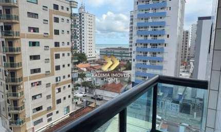 Apartamento com 1 quarto à venda na Rua Emílio de Menezes, 213, Cidade Ocian, Praia Grande, 46 m2 por R$ 295.000