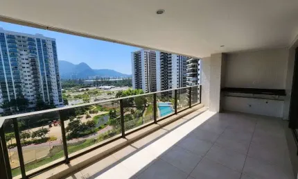 Apartamento com 4 quartos, dependências e 2 vagas pronto na barra