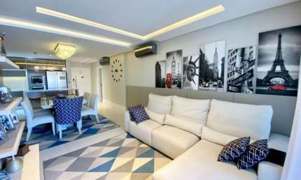 Apartamento Alto Padrão com 3 Suítes | 131m² | Vista para a Ponte Hercílio Luz | Balneário do Estreito - Florianópolis/SC