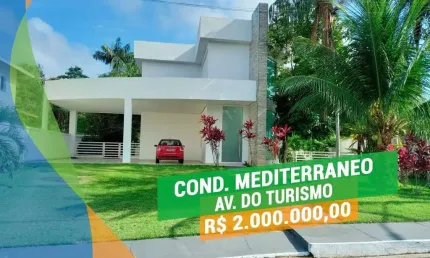 Casa em condomínio fechado com 3 quartos à venda na Condomínio Mediterrâneo, Tarumã, Manaus, 503 m2 por R$ 2.000.000