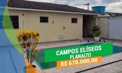 Casa no Campos Eliseos - 3 quartos (2 suítes), c/piscina e churrasqueira, Planalto