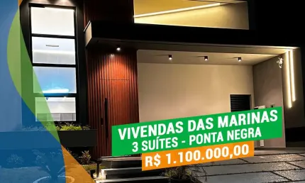 Casa em condomínio fechado com 3 quartos à venda na Avenida Sócrates Bonfim, 883, Ponta Negra, Manaus