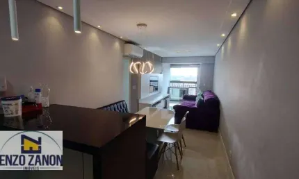 Apartamento com 2 vagas, 2 dormitórios (suíte), móveis planejados, varanda gourmet com churrasqueira a carvão, Vila Dusi próximo a rua Jurubatuba