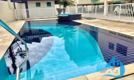 Apartamento com 2 dormitórios sendo uma suíte varanda gourmet área de lazer com piscina adulto e infantil itaguá ubatuba sp