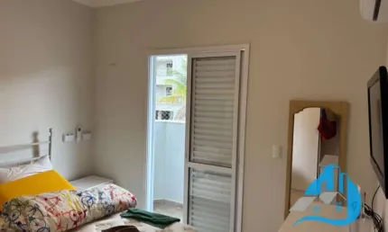 Apartamento com 3 dormitórios mobiliado com ar condicionado excelente localização no bairro itaguá ubatuba sp