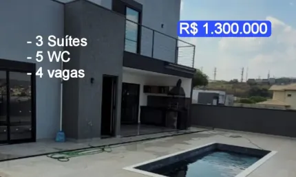 Casa com 3 quartos à venda na Avenida Imperial, 321, Condomínio Villa Real de Bragança, Bragança Paulista