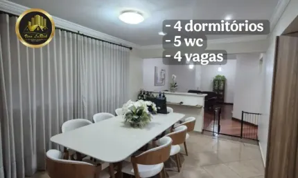 Sobrado com 4 quartos, 5 wc e 4 vagas no Residencial das Ilhas!