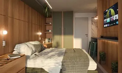Flat para Venda em João Pessoa, Cabo Branco, 1 dormitório, 1 suíte, 1 banheiro