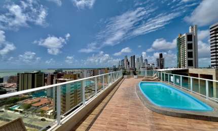 Flat com 1 quarto para alugar na Rua Coronel Miguel Satyro, Cabo Branco, João Pessoa