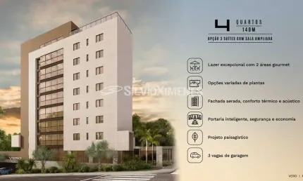 Residencial › apartamento com 140,00 (m²), 4 quartos e 2 vagas para venda