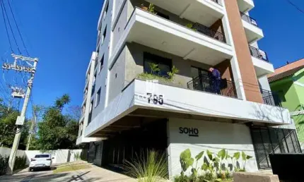 Apartamento para locação 1 dormitório e 1 vaga de garagem, a 50metros da ufsm, c