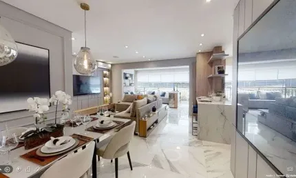 Apartamento para venda possui 110 metros quadrados com 2 ou 3 quartos no Brooklin