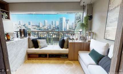 Apartamento em Santo André tem 53 metros quadrados com 2 quartos na planta.