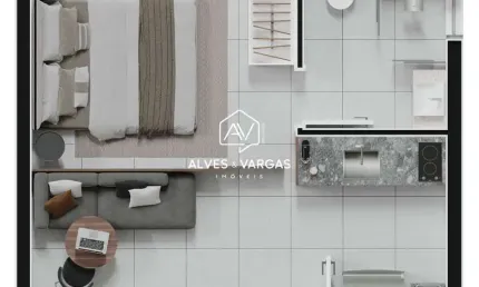 Apartamento com 1 quarto à venda na Avenida República Argentina, 1793, Água Verde, Curitiba por R$ 323.700