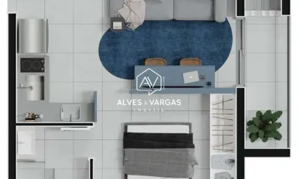 Apartamento com 1 quarto à venda na avenida república argentina, 1793, água verde, curitiba por r$ 474.600