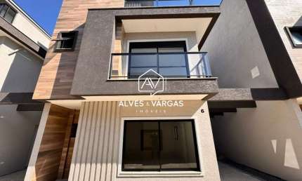 Casa em condomínio fechado com 3 quartos à venda na rua doutor euzébio de oliveira, 254, uberaba, curitiba por r$ 729.000