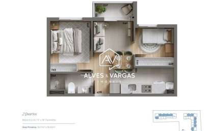 Apartamento com 2 quartos à venda na Avenida República Argentina, 4483, Novo Mundo, Curitiba por R$ 317.900