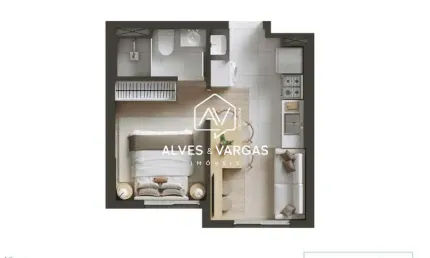 Apartamento com 1 quarto à venda na avenida república argentina, 4483, novo mundo, curitiba por r$ 259.400