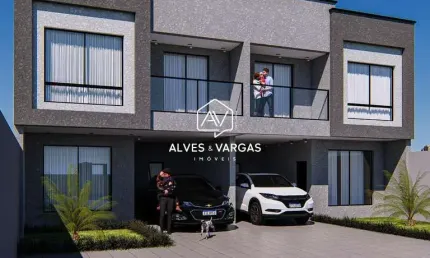 Casa em condomínio fechado com 3 quartos à venda na rua humberto ciccarino, 1197, boqueirão, curitiba por r$ 699.000