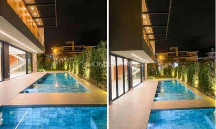 Jurerê Internacional Casa à venda Av. dos Búzios, 458 - Jurerê Internacional, nova, 542 m² 5 suítes, piscina, spa, área gourmet e 4 vagas. A 200m mar