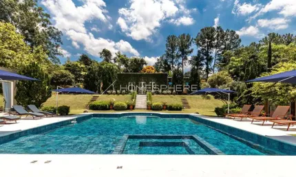Fazenda Vila Real de Itu Casa de condomínio à venda Fazenda Vila Real de Itu, 5 quartos sendo 5 suítes, 1200 m², projeto Rogério Luciani Arquitetura, piscina privativa, área gourmet e a natureza do Co
