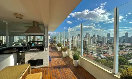 Palomino Brooklin Rua Nebraska, 928. Cobertura à venda Brooklin, 420 m², 4 suítes, gourmet, jacuzzi, 6 vagas e lazer. Vista eterna Hípica Paulista