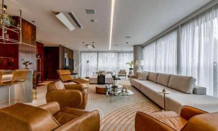 Condomínio Agia Faria Lima R. Chipre, 70. Apartamento à venda em Itaim Bibi, 3 quartos, sendo 3 suítes, mobiliado e decorado, 231 m², 4 vagas e lazer. Arquiplan Agia Faria Lima Rocontec