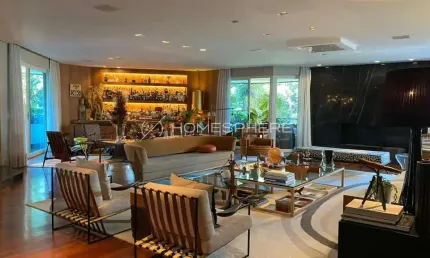 Apartamento no edificio tom arthur à venda  em moema com 601 m², varanda gourmet, 4 suítes, lazer completo e 4 vagas de garagem.