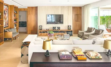 Edificio Villa Nuova Vila Nova Conceição Rua Coronel Artur de Paula Ferreira, 227. Apartamento à venda 357 m², 4 quartos, sendo 4 suítes, 5 vagas e lazer no Condomínio Villa Nuova da CEVN - Construtor