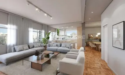 Condomínio Bolivar Higienópolis Rua Maranhão, 531. Apartamento à venda em Higienópolis com 3 quartos, sendo 1 suíte e 2 vagas. Apartamento em reforma, entrega julho 2025