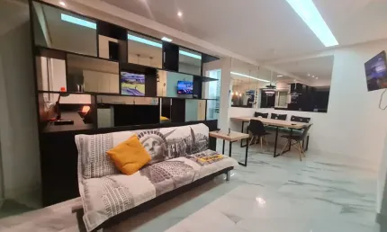 Lindo apartamento mobiliado 1 suite no boqueirão santos