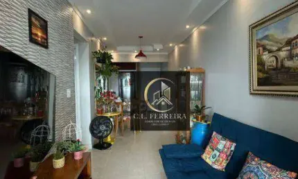 Apartamento com 2 dormitórios à venda, 65 m² por r$ 550.000,00 - canto do forte - praia grande/sp