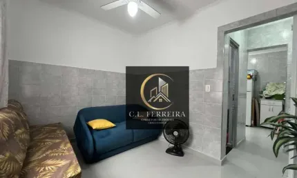 Kitnet com 1 dormitório à venda, 28 m² por r$ 195.000,00 - vila guilhermina - praia grande/sp