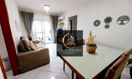 Apartamento com 2 dormitórios à venda, 84 m² por r$ 490.000,00 - aviação - praia grande/sp