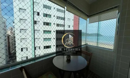 Kitnet vista mar com 1 dormitório à venda, 38 m² por R$ 300.000 - Canto do Forte - Praia Grande/SP