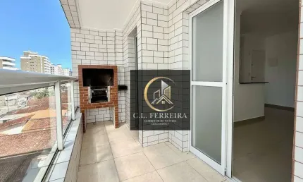 Apartamento com 1 dormitório, sacada gourmet, à venda, 40 m² por R$ 275.000 - Mirim - Praia Grande/SP
