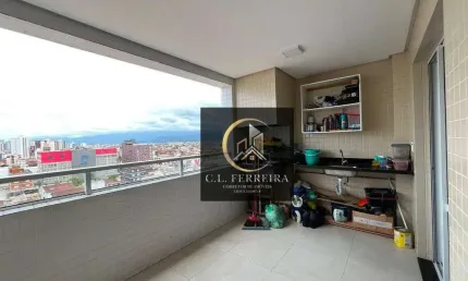 Apartamento 1 quarto - lazer completo  à venda, 57 m² por r$ 370.000 - tupi - praia grande/sp