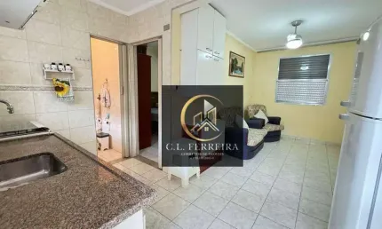 Apartamento com 1 dormitório à venda, 38 m² por r$ 220.000 - canto do forte - praia grande/sp