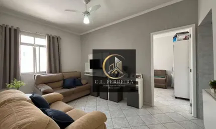 Apartamento com 1 quarto à venda,  perto da  praia na aviação - praia grande/sp